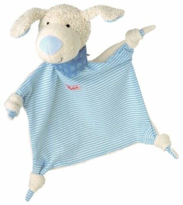 SIGIKID Schmusetuch Hund hellblau/weiß 48096