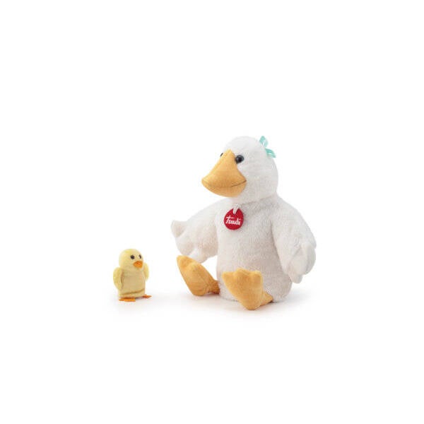 TRUDI Hand und Fingerpuppe Gans mit Baby 29857