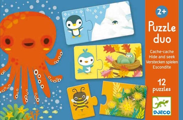 DJECO Duo Puzzle Verstecken spielen DJ 08156