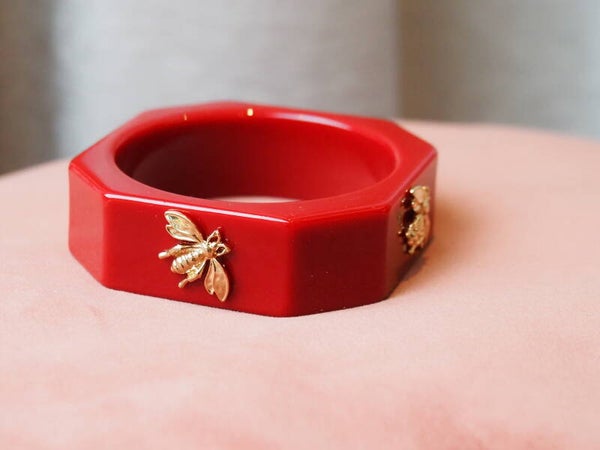 Dragonfly Red armband