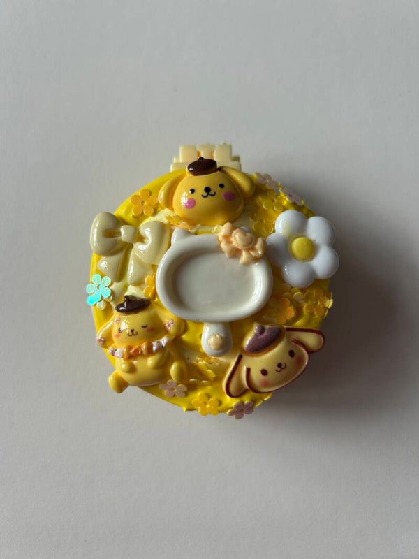 Pompompurin mini hair brush with mirror