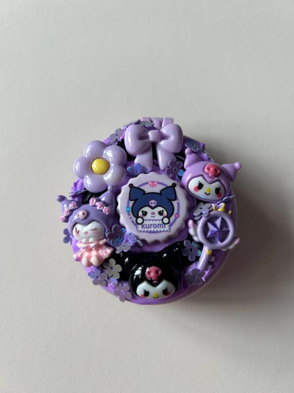 Kuromi mini hair brush with mirror