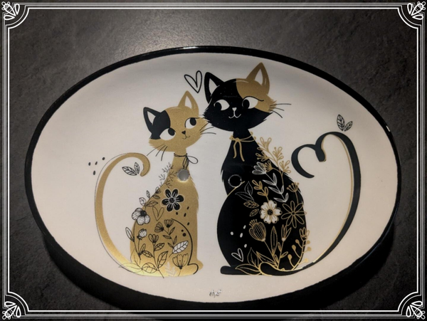 Seifenschale Katzenpärchen