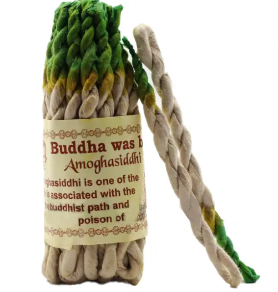 Encens tibétain tressé en cordelettes "AMOGHASIDDHI"
