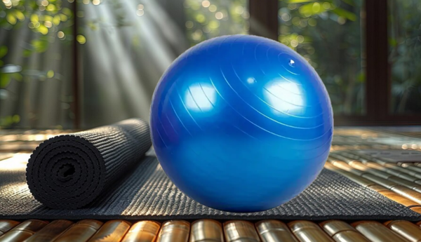 Ballon yoga 55 cm - Bleu