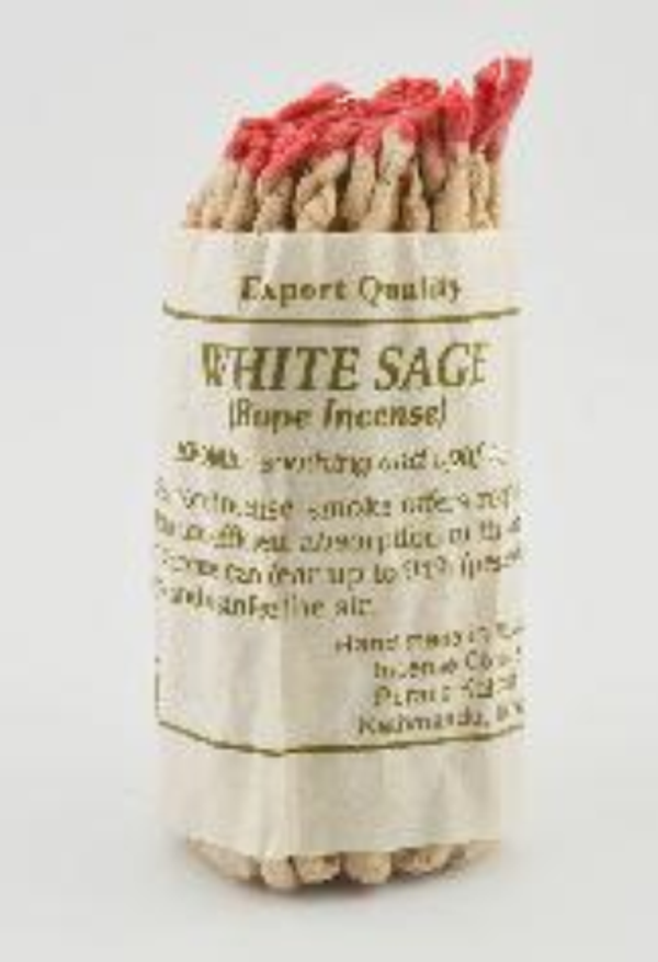 Encens tibétain tressé en cordelettes "Sauge Blanche