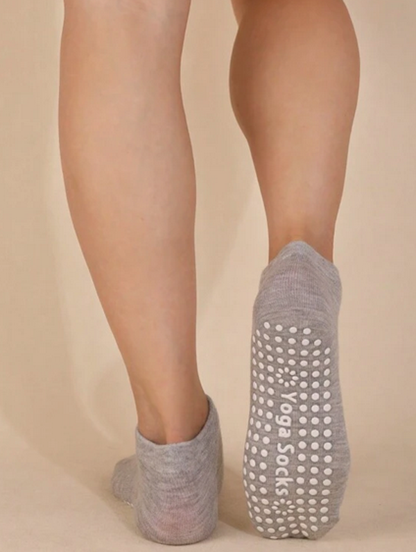 Chaussettes de yoga antidérapantes - Gris
