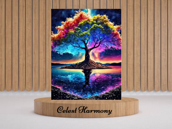 Toile murale ARBRE DE VIE COLORÉ