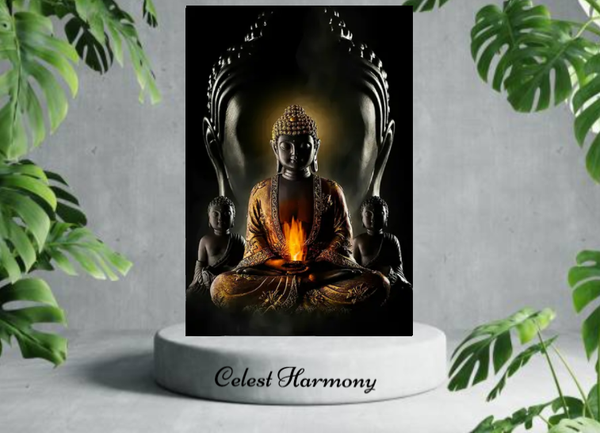 Toile murale LE FEU DE BOUDDHA