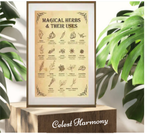 Toile murale HERBES MAGIQUES
