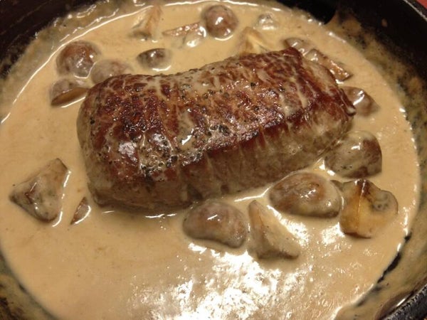 Steak Champignonroomsaus