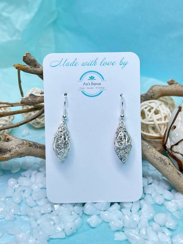 Oorbellen: ovaal filigraan