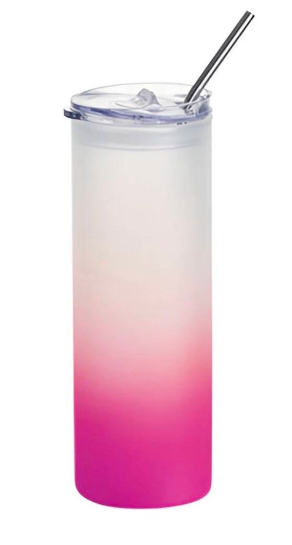 25oz Frosted Glass Tumbler