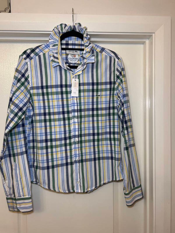 Ladies Ruffle Collar Button up Shirt