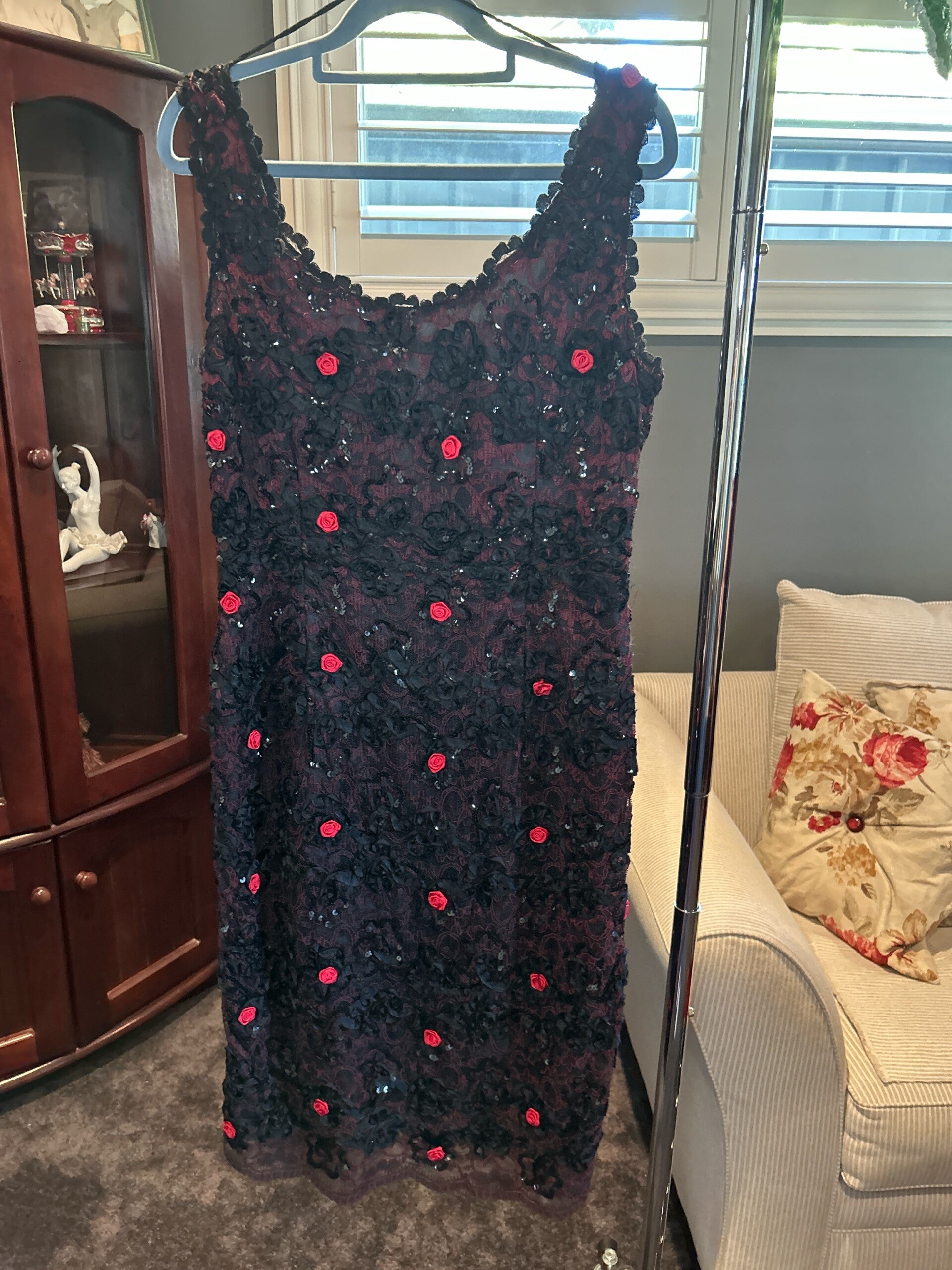 Vintage Treasure My Love Ribbon Lace straight dress