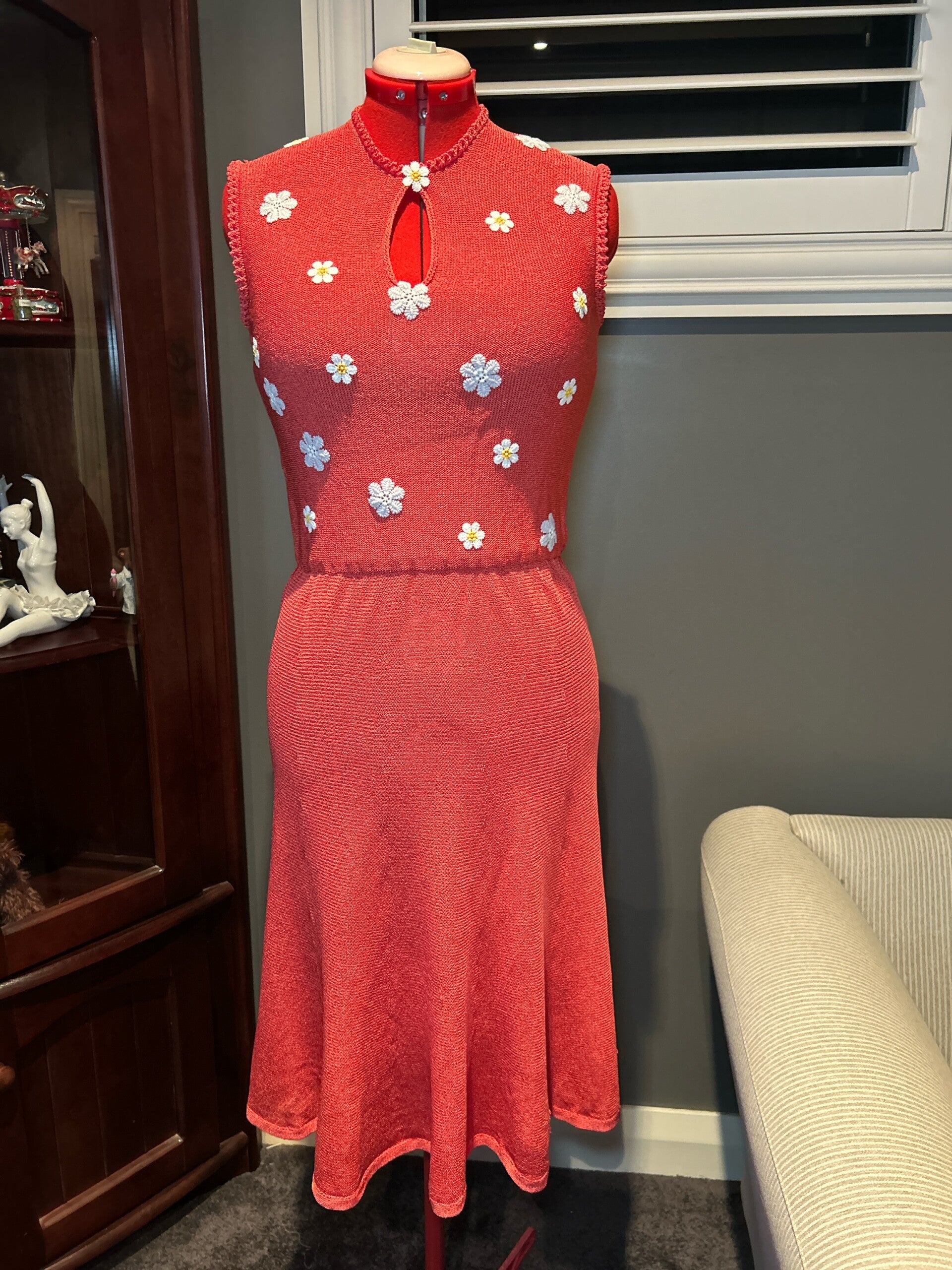 Vintage Treasure Coral Knit Dress
