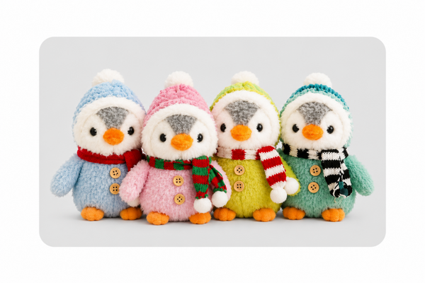 Porte Clés - Peluche mini Pingouin
