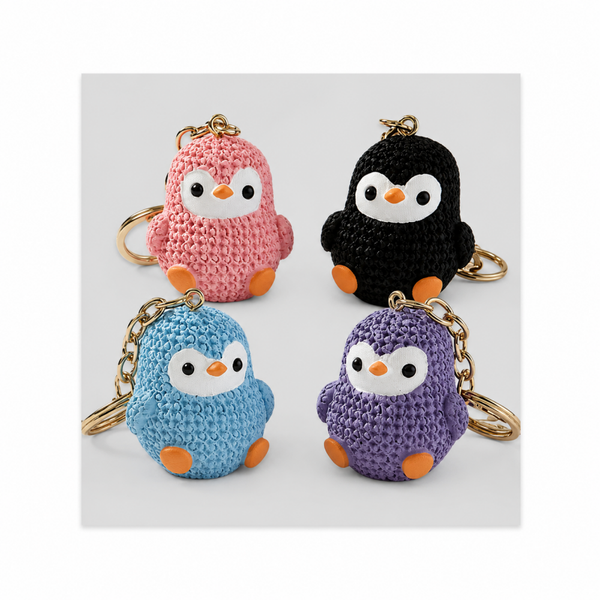 Porte Clés - Résine Manchots 1 pièces