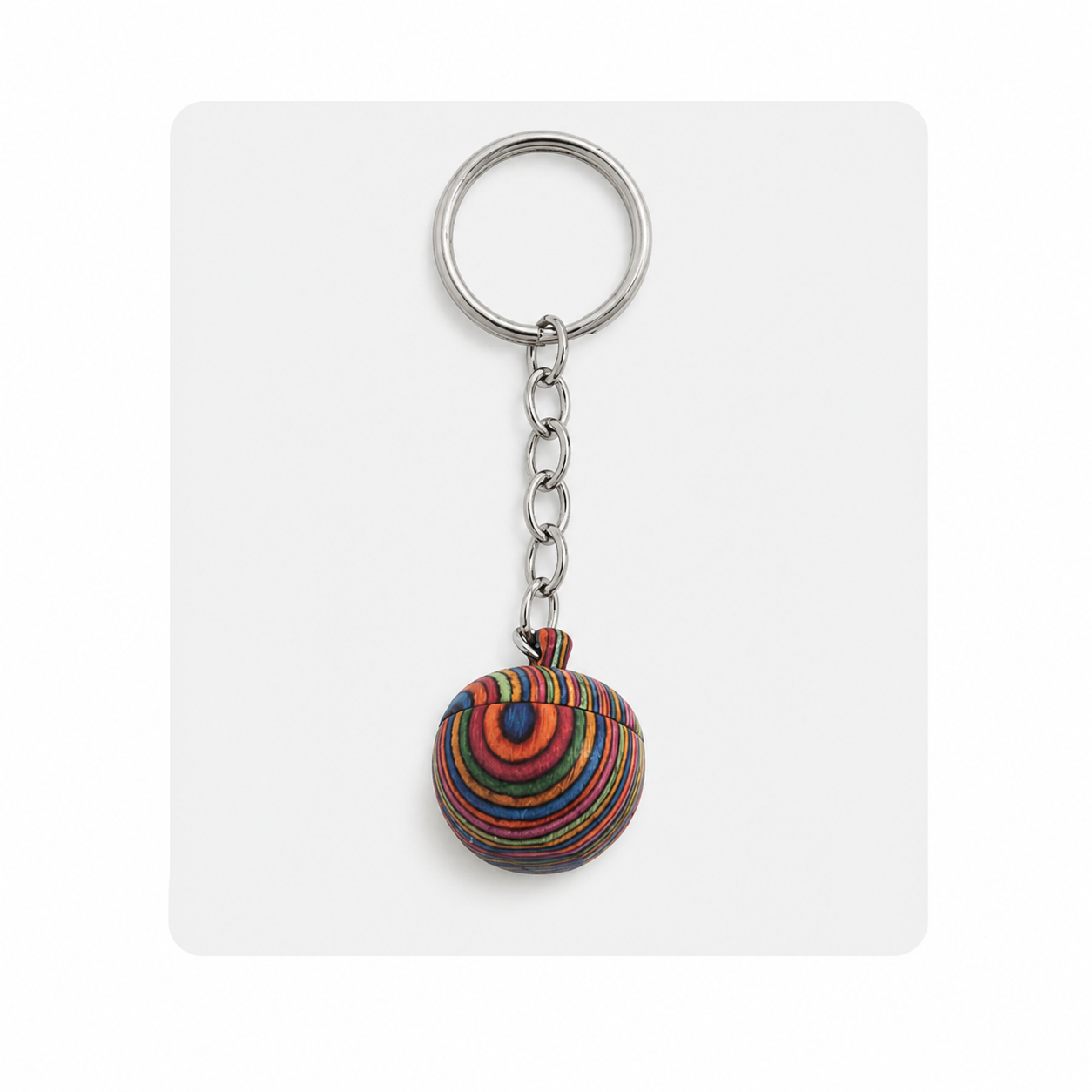 Porte Clés Bois - Noisette coloré