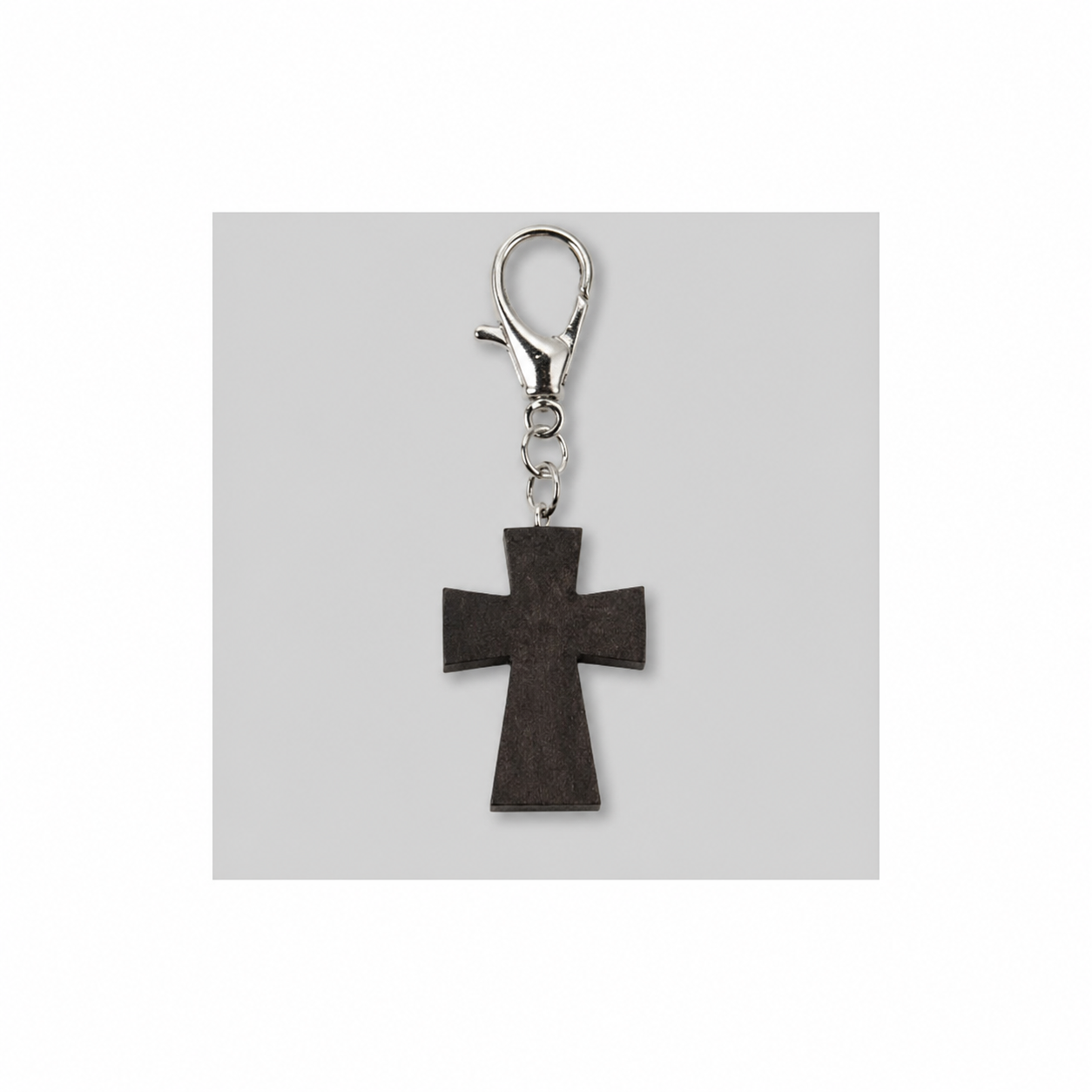 Porte Clés Croix  - Bois naturel lot x 10