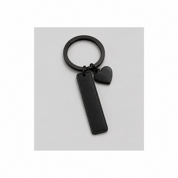 Porte Clés - Métal Signature Cœur Noir