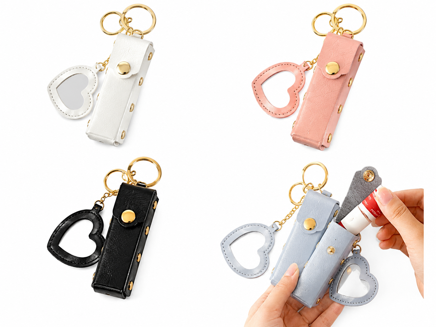 Porte Clés - Cuir rouge à lèvres