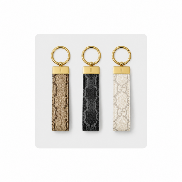 Porte Clés Léopards  - Cuir peau de serpent
