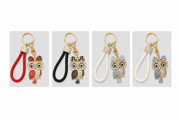 Porte Clés - Cuir Hibou + Bracelet