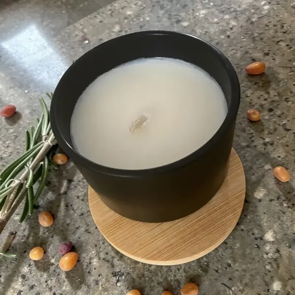 Bougie artisanale- Abricot Romarin 180g,80g