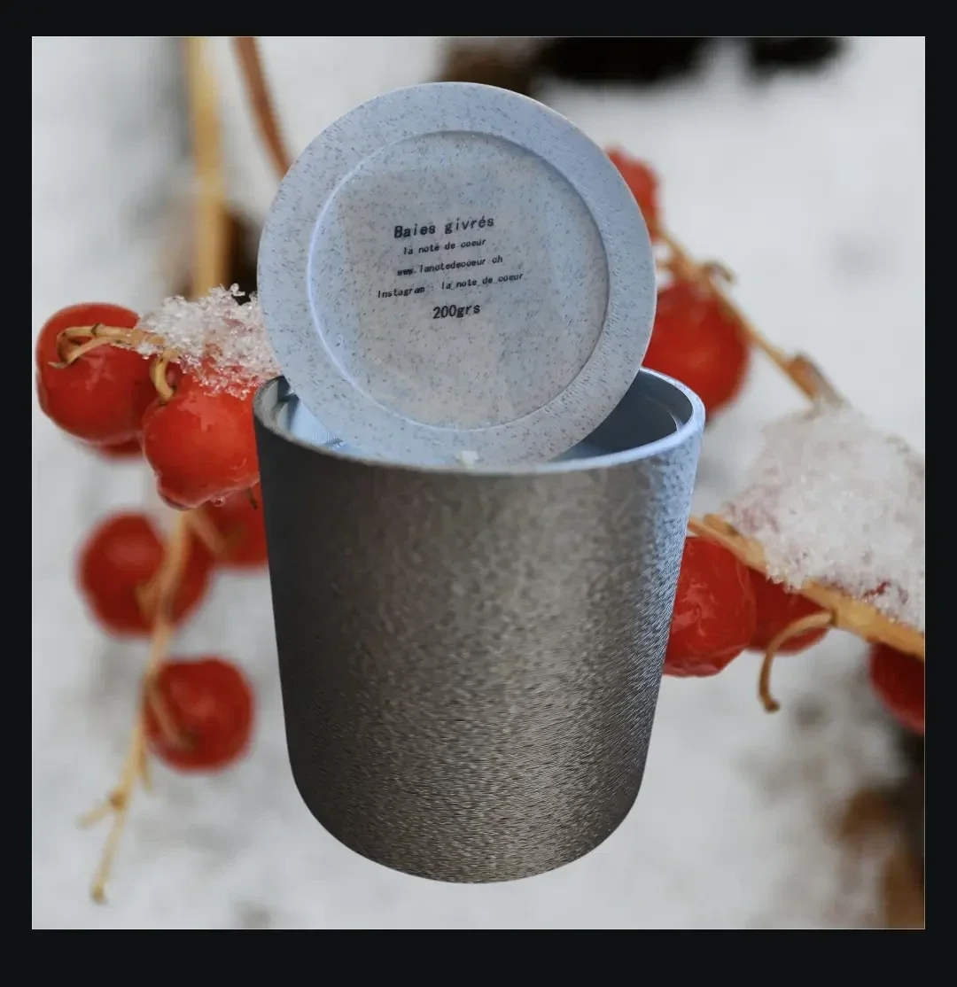 Bougie artisanale – Senteur Baies Givrées