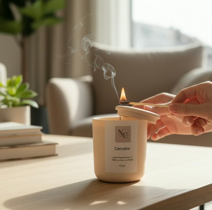 Bougie Parfum Cannabis – Audacieuse & Relaxante