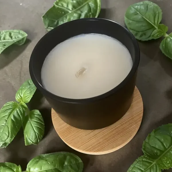 Bougie Parfumée "Jardin d'Herbes" (Menthe, Sauge, Basilic) 80g