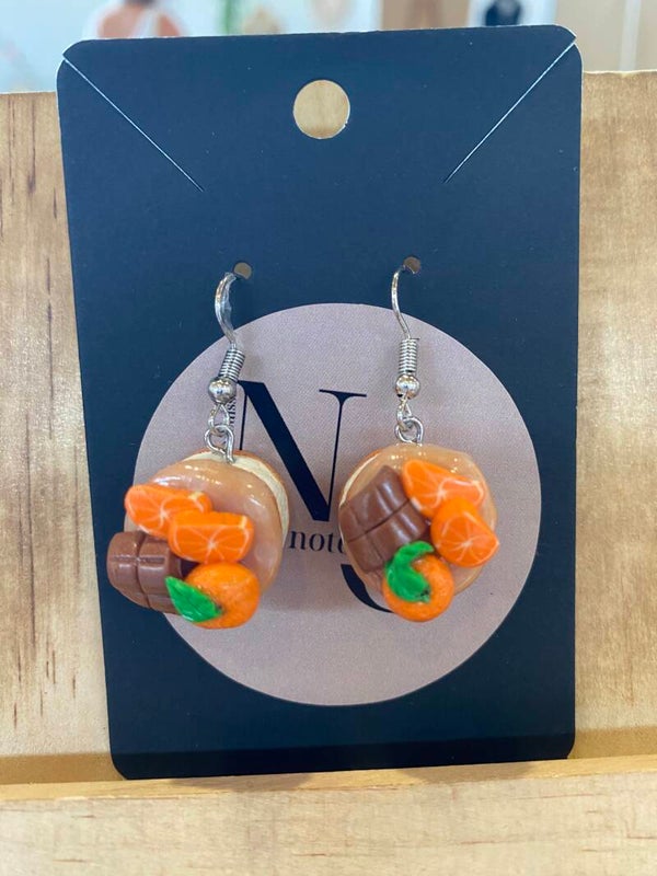 Boucle d'oreille Gâteau Mandarine