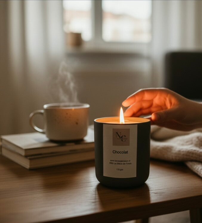 Bougie Parfum Chocolat – Gourmandise & Réconfort