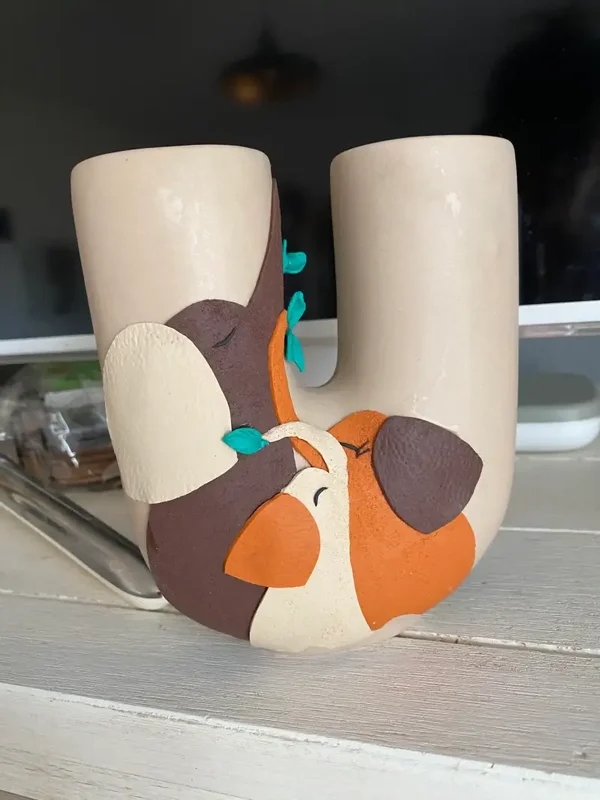 🐘 Vase déco Éléphant en fimo – modèle unique