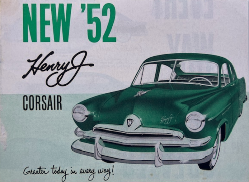 1952 Kaiser Henry J original sales brochure