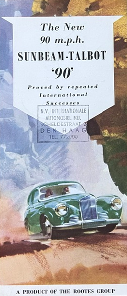 1952 Sunbeam-Talbot 90 original sales brochure