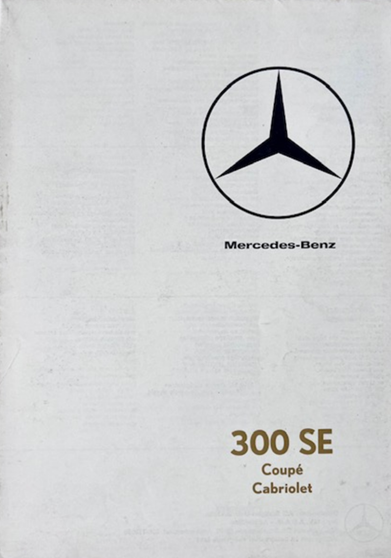 1963 Mercedes-Benz W112 coupé, cabriolet original sales brochure