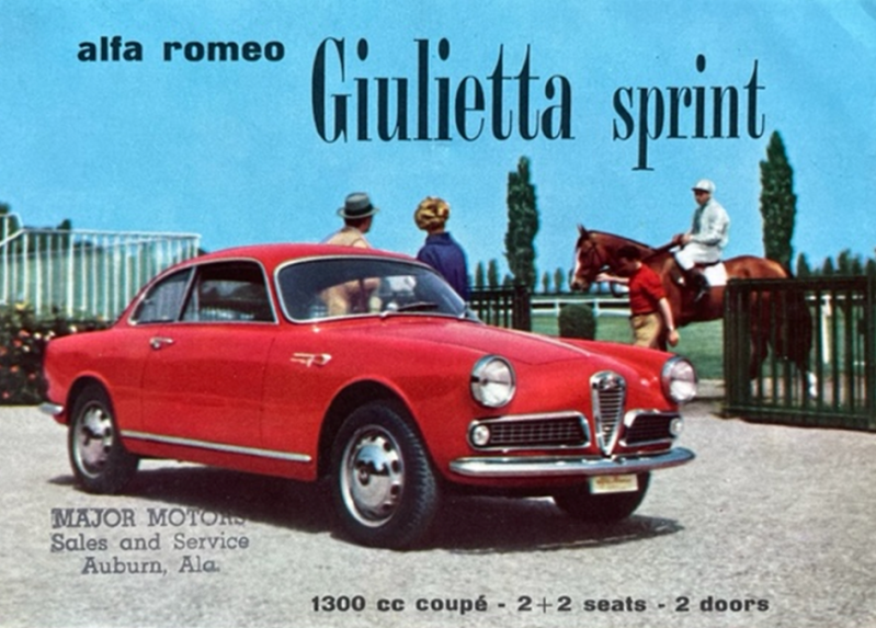 1958 Alfa Romeo Giulietta Sprint original sales brochure