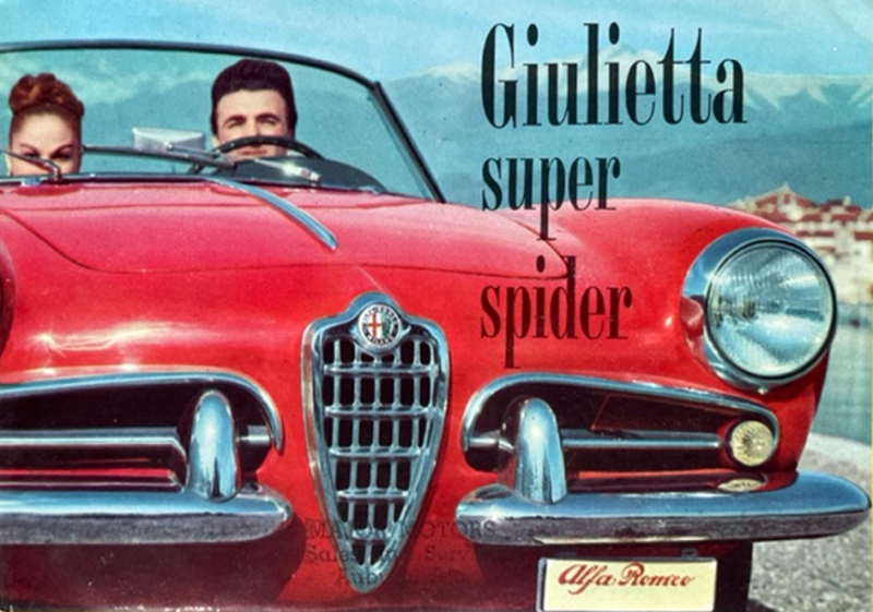 1958 Alfa Romeo Giulietta spider original sales brochure
