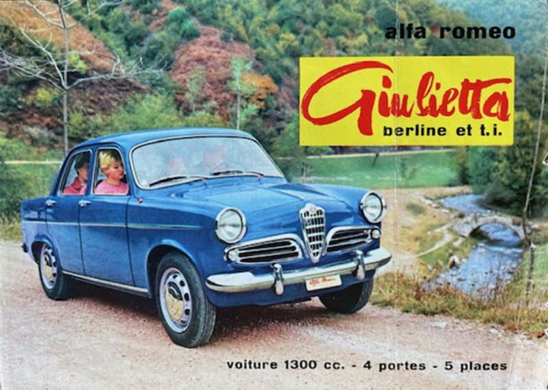 1959 Alfa Romeo Giulietta berline original sales brochure