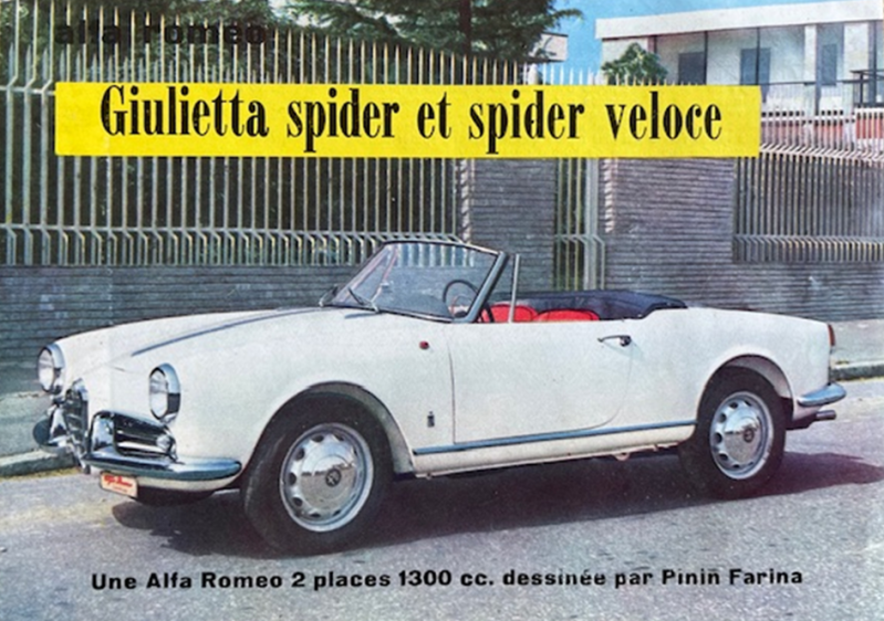 1959 Alfa Romeo Giulietta spider original sales brochure