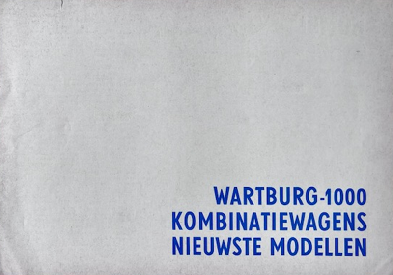 1963 Wartburg 311 original sales brochure