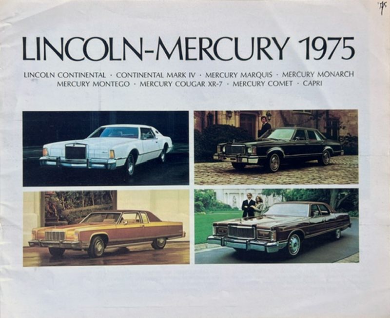 1975 Lincoln Mercury Model range original sales brochure