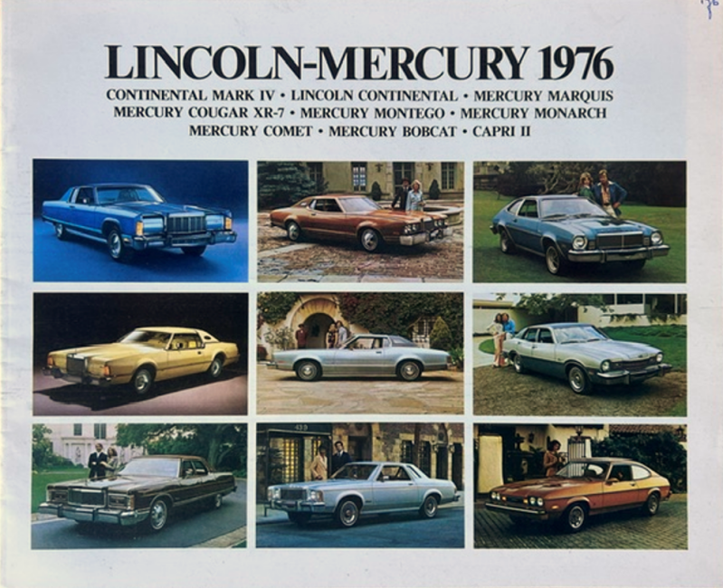 1976 Lincoln Mercury Model range original sales brochure