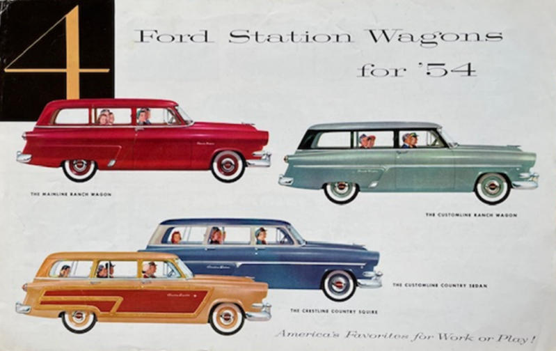 1954 Ford Model range wagons original sales brochure