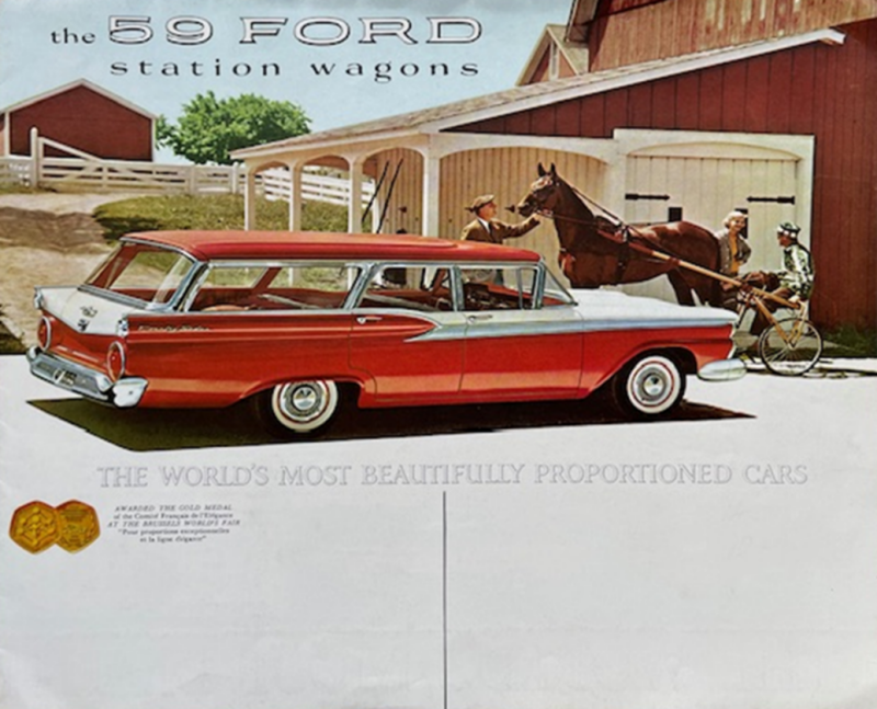 1959 Ford Model range wagons original sales brochure