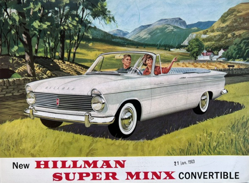 1962 Hillman Super Minx convertible original sales brochure