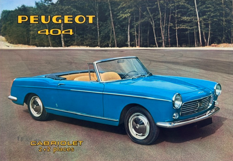 1962 Peugeot 404 cabriolet original sales brochure