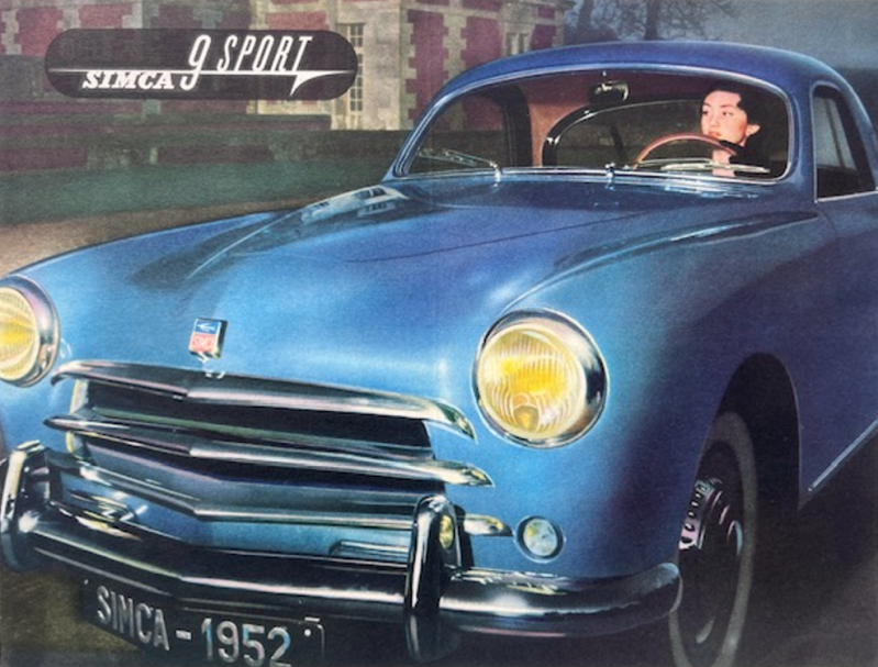1952 Simca 9 Sport original sales brochure